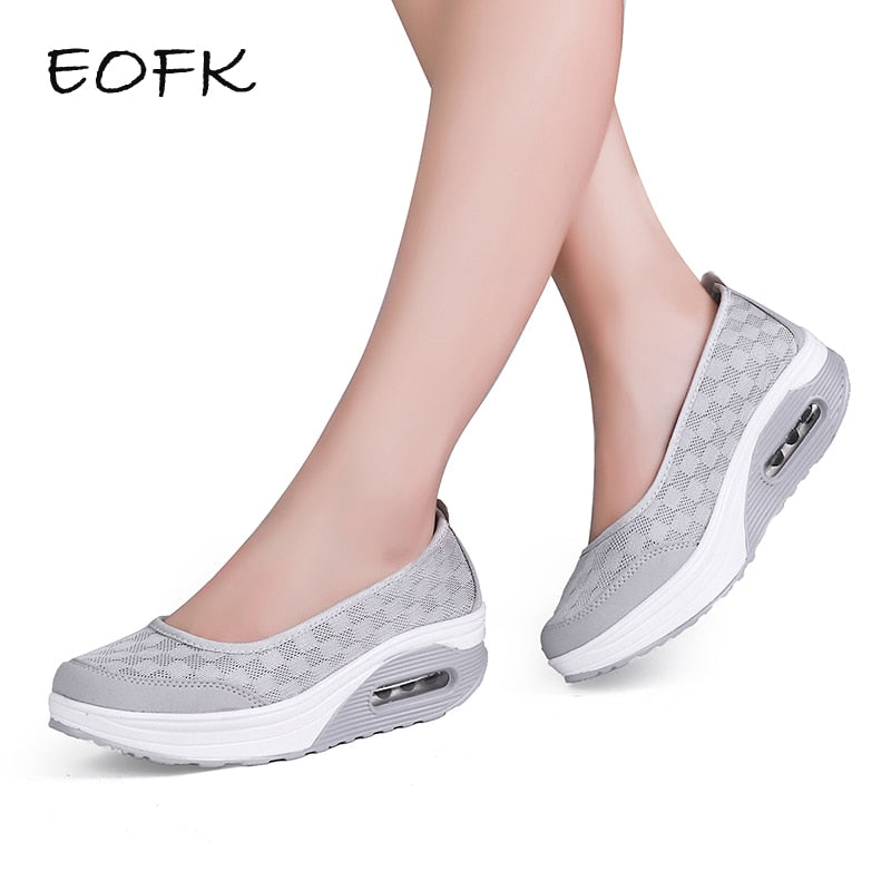 EOFK  Flat Platform Shoes