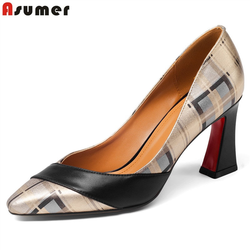 ASUMER Genuine Leather Shoes