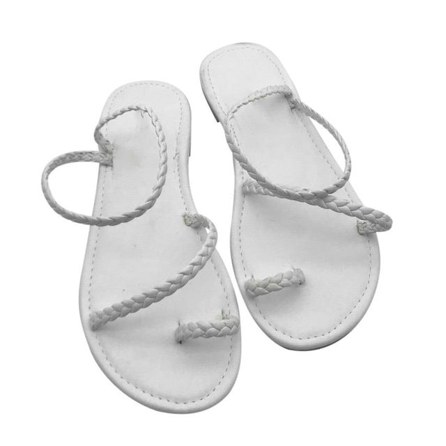 MCCKLE Plus Size Thong Sandals